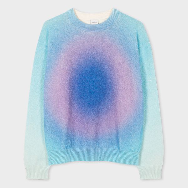 Blue 'Glow Polka' Cotton-Blend Sweater
