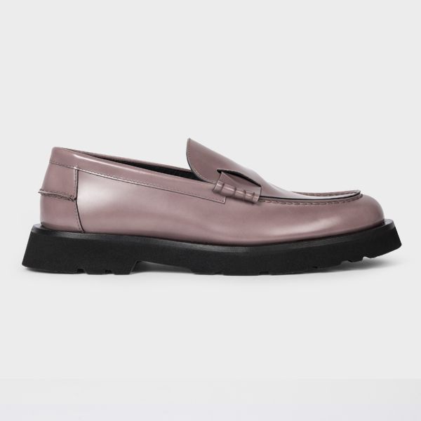 Mauve High Shine Leather 'Mayfield' Loafers