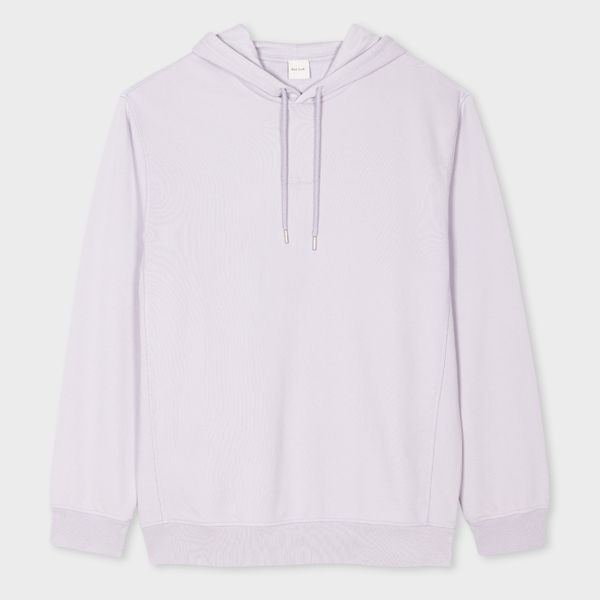 Lilac Garment-Dye Embroidered Logo Hoodie