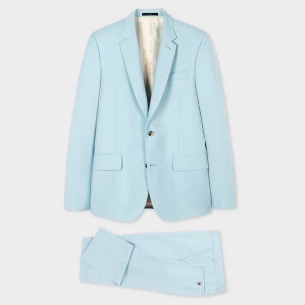 The Soho - Tailored-Fit Pastel Sea Blue Wool-Mohair Suit