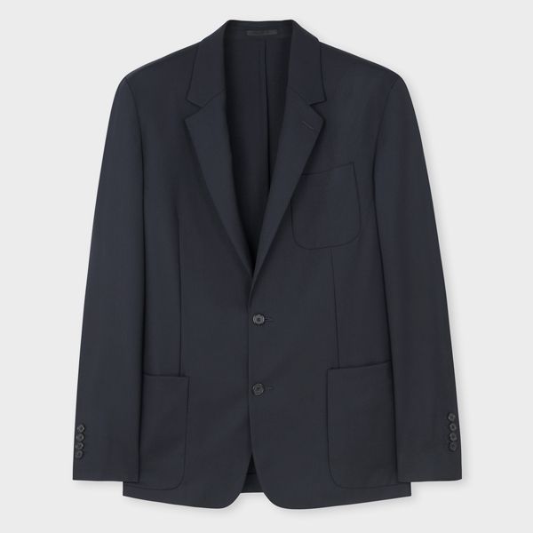 A Suit To Travel In - Tailored-Fit Navy Patch-Pocket Unlined Blazer
