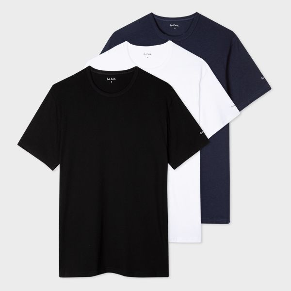 Mixed Colour Cotton Lounge T-Shirts Three Pack