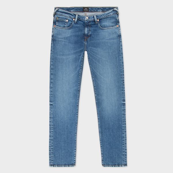 Tapered-Fit Mid-Wash 'Authentic Comfort Stretch' Jeans