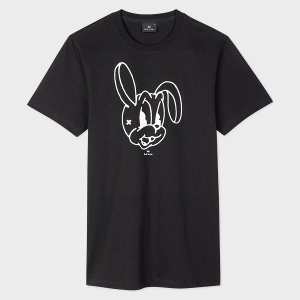 Slim-Fit Black 'Rabbit' T-Shirt