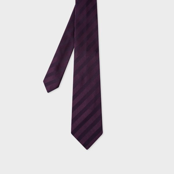 Purple Silk Stripe Tie