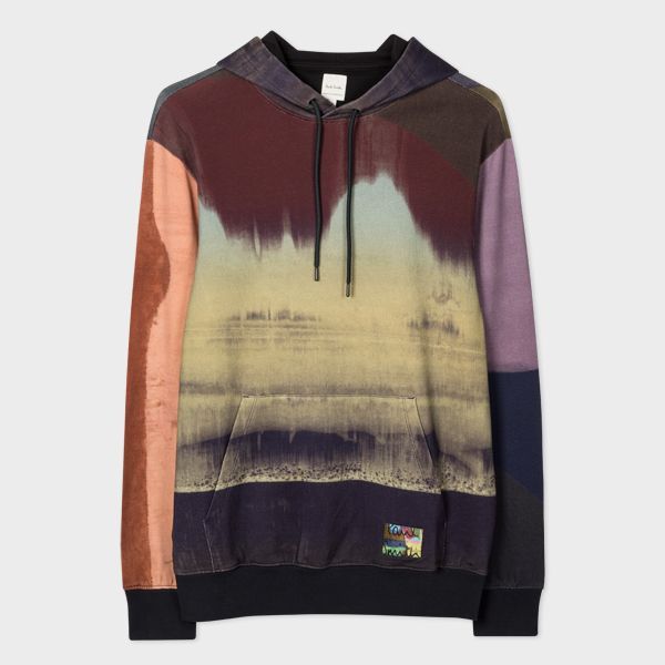 Cotton 'Abstract Paint' Hoodie