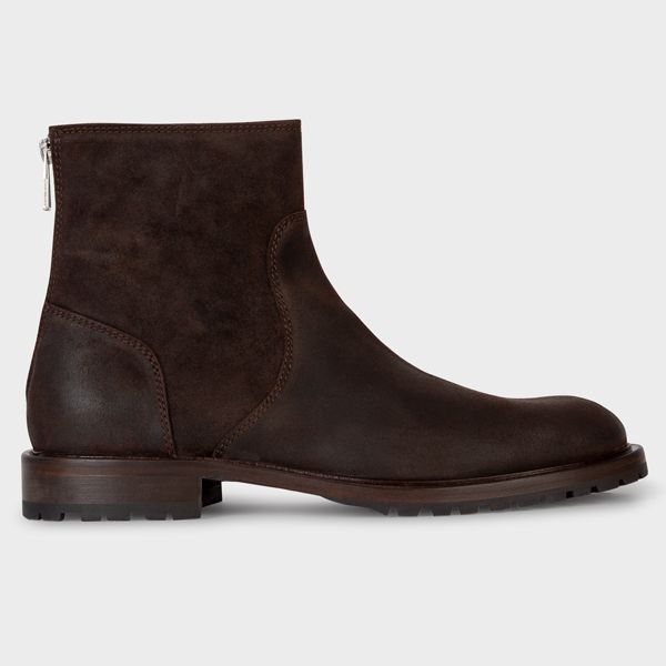 Dark Brown Leather 'Falk' Boots