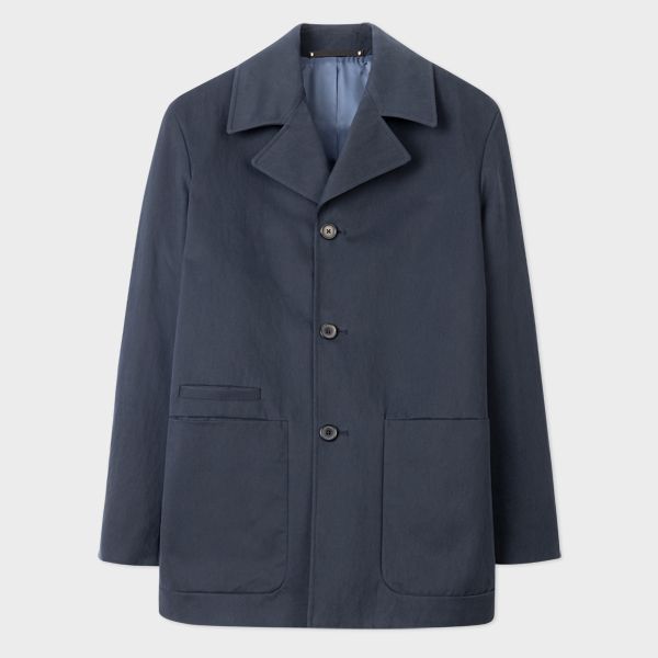 Navy Cotton-Nylon Work Jacket