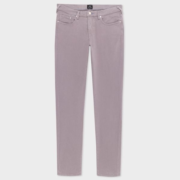 Tapered-Fit Grey Garment-Dyed Jeans