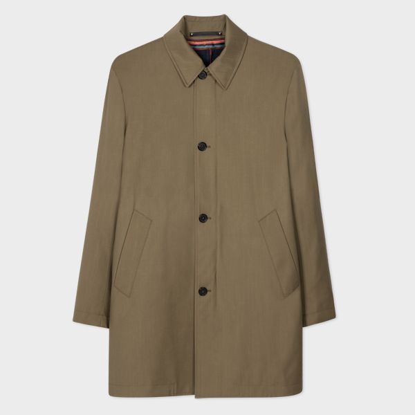 Tan 'Storm System' Wool Mac With Detachable Gilet