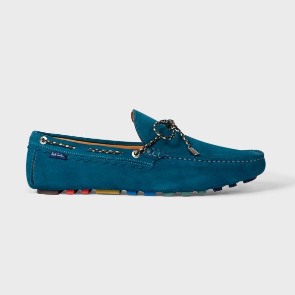 Teal Suede 'Springfield' Loafers