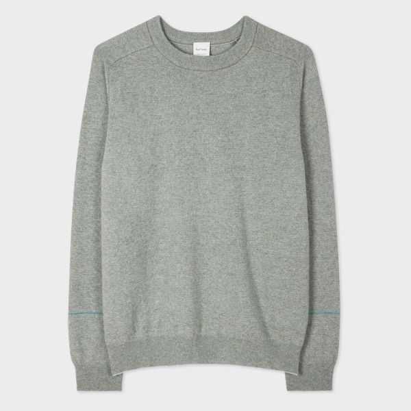 Heather Grey Marl Lambswool-Blend Sweater
