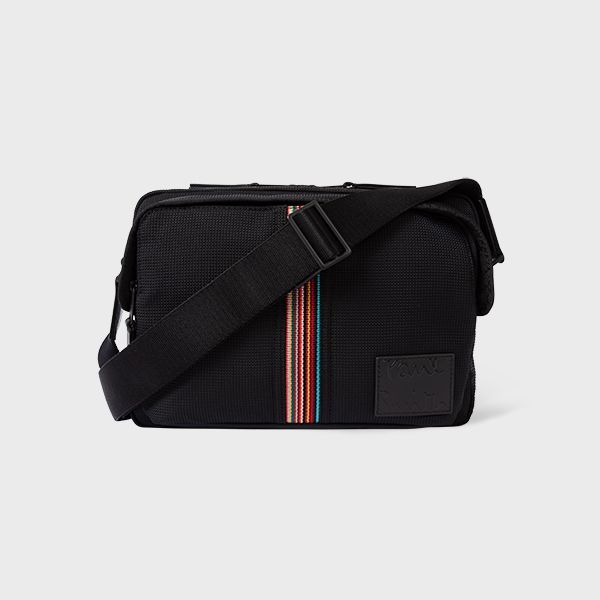 Black 'Signature Stripe' Camera Bag