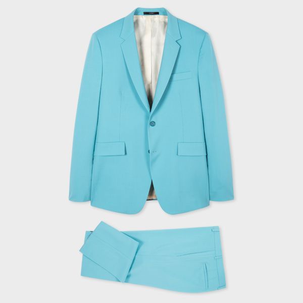 The Kensington - Slim-Fit Aqua Stretch-Wool Suit