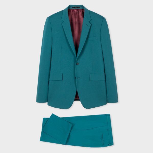 The Kensington - Slim-Fit Teal Stretch-Wool Suit