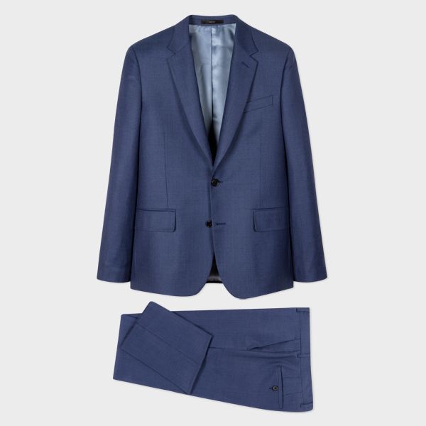 The Soho - Tailored-Fit Blue Birdseye Wool Suit