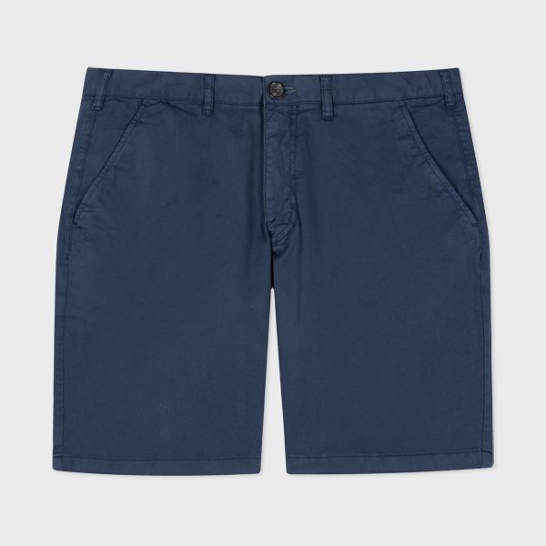 Dark Navy Garment-Dyed Stretch Pima-Cotton Shorts