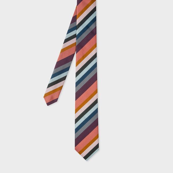 Muted 'Artist Stripe' Silk Tie