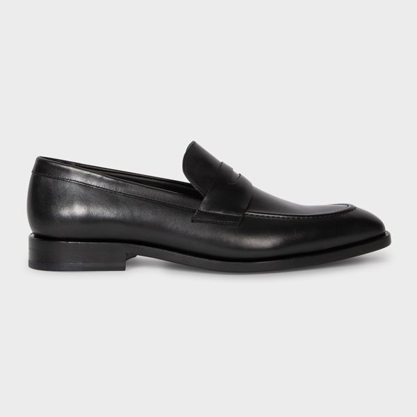 Black Leather 'Rossi' Loafers