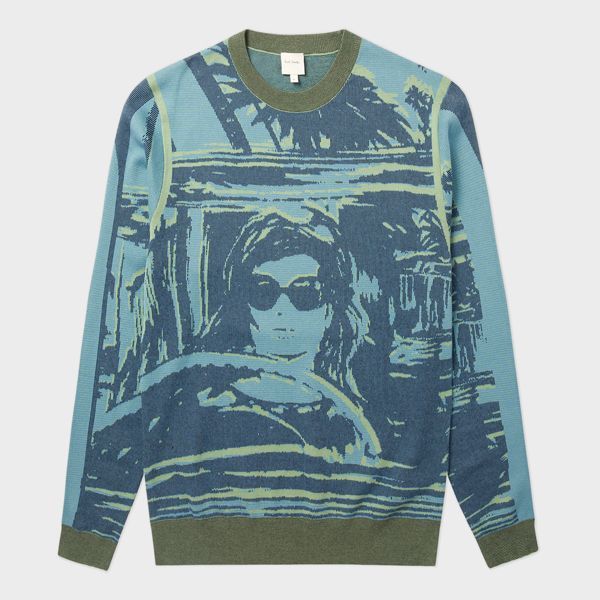 Blue 'Getaway' Jacquard Sweater