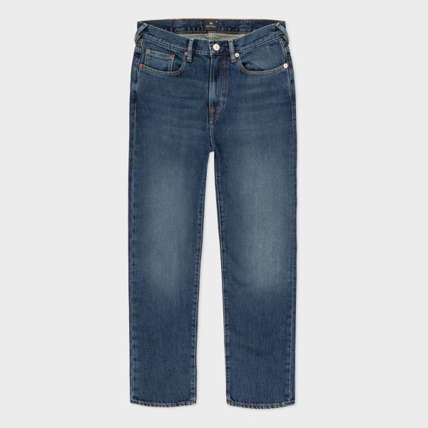 Tapered-Fit Dark-Wash Cotton 'Authentic Twill' Jeans