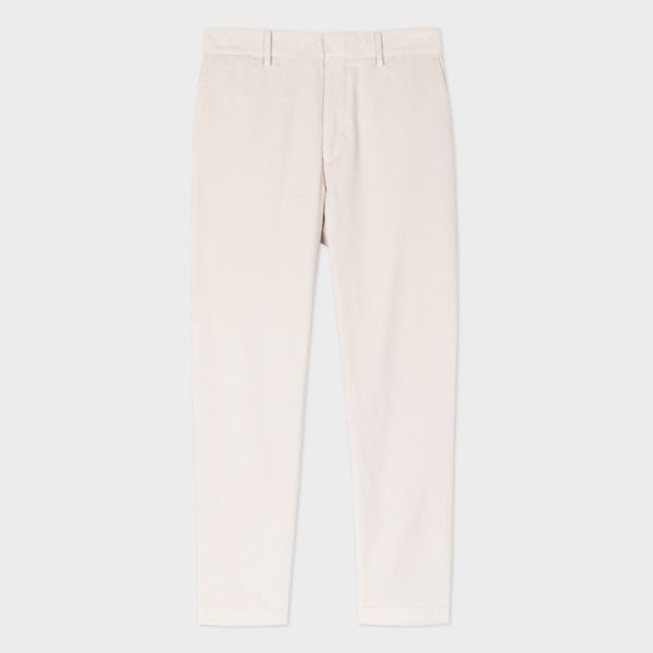 Tapered-Fit Stone Corduroy Trousers
