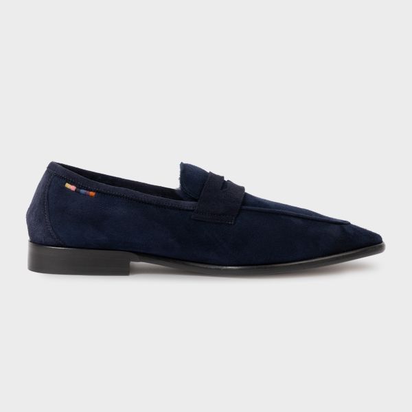 Navy Suede 'Livino' Loafers
