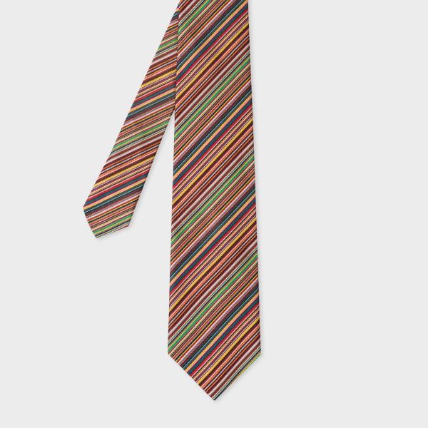 'Signature Stripe' Silk Tie