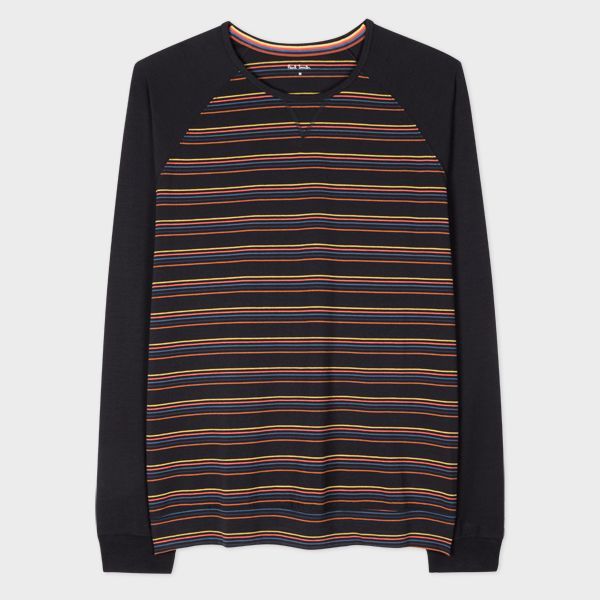 'Artist Stripe' Jersey Cotton-Blend Long-Sleeve Lounge Top