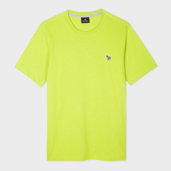 Lime Green Cotton Zebra Logo T-Shirt