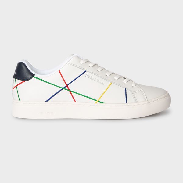 White Abstract 'Rex' Trainers
