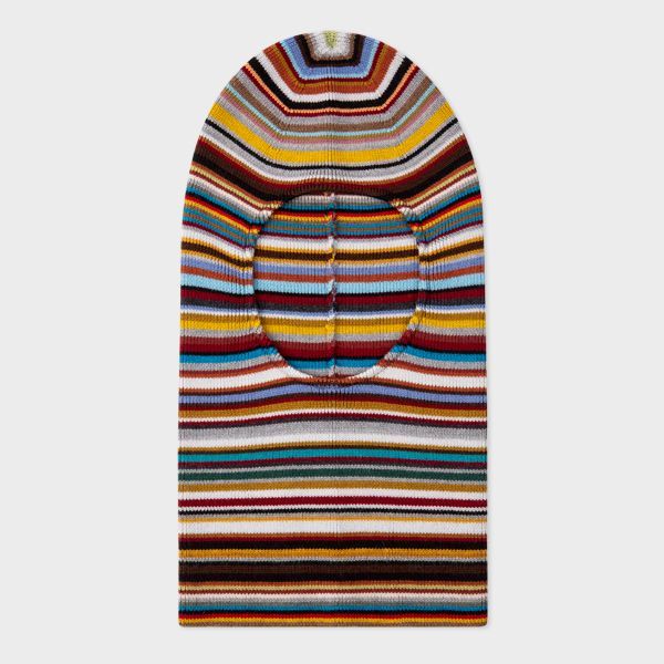 'Signature Stripe' Wool Balaclava