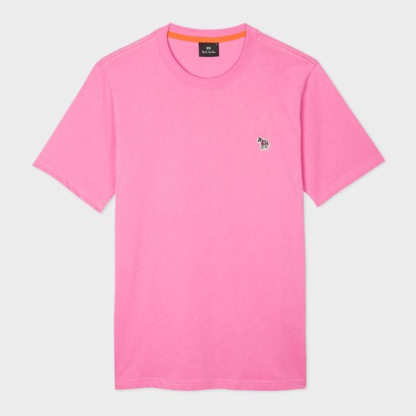 Pink Cotton Zebra Logo T-Shirt