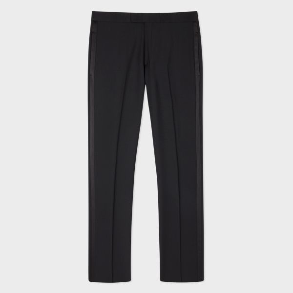 Black Wool And Mohair-Blend Evening Trousers