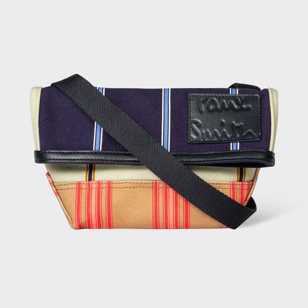 Mix-Up Stripe Cotton Cross Body Bag