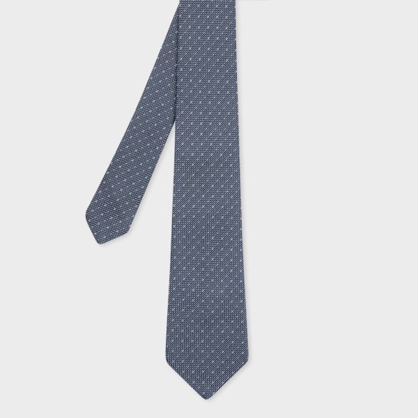 Blue Grenadine Silk Dot Tie