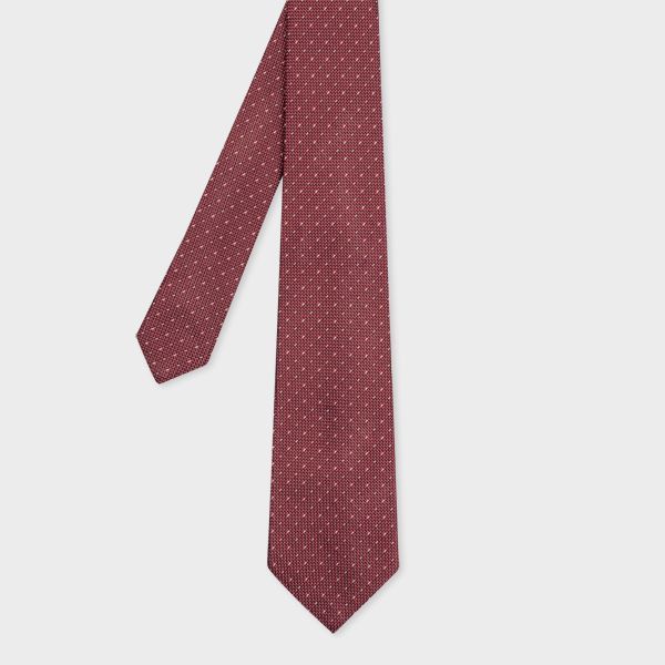 Red Grenadine Silk Dot Tie
