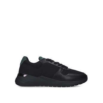 Kenny - Black Lace Up Trainers