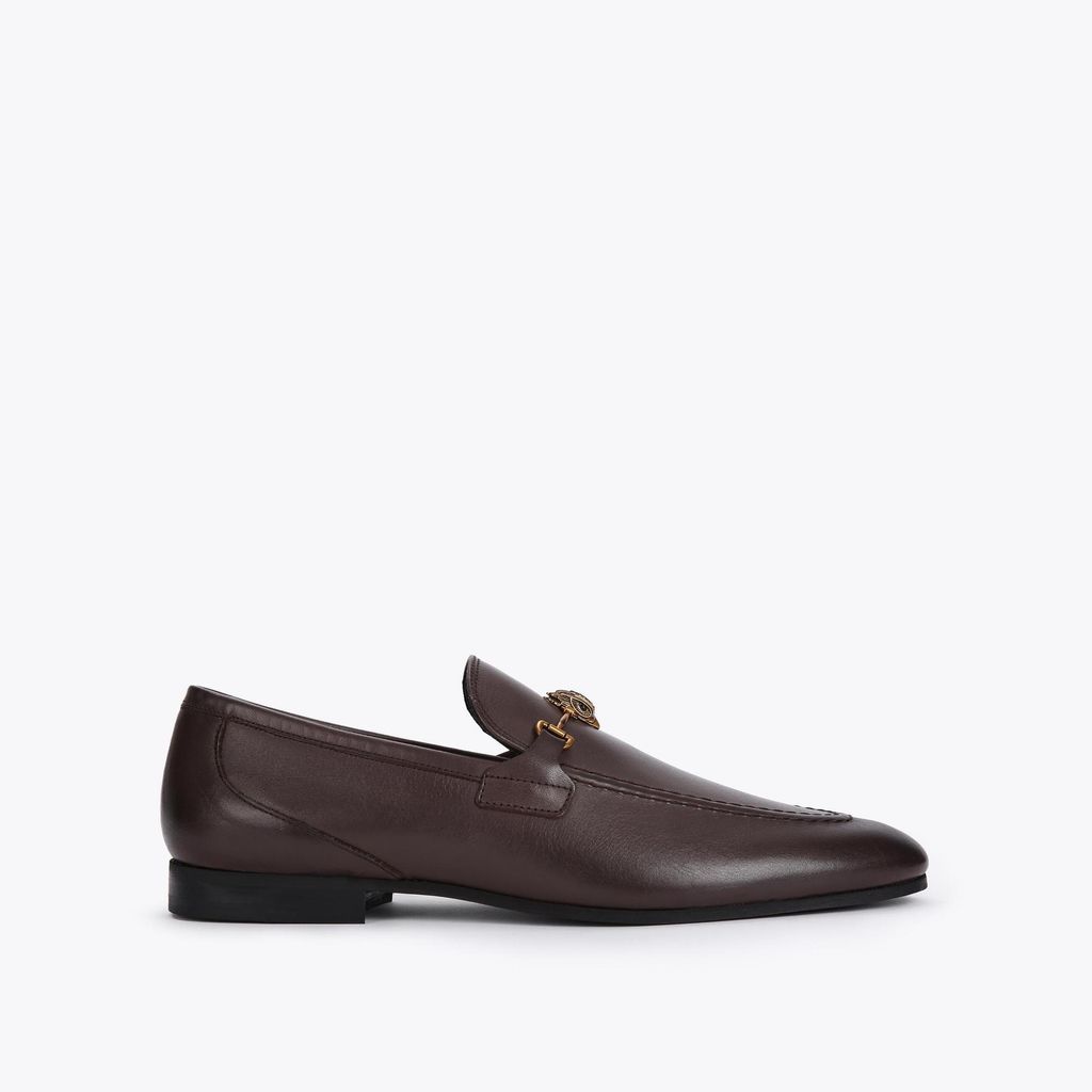 Mens Ali - Brown Leather Loafers