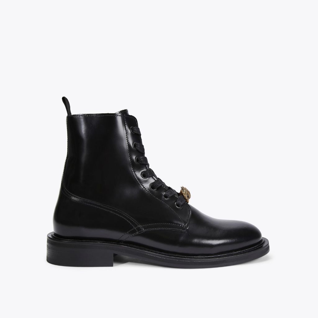 Men's Boots Black Leather Bank
