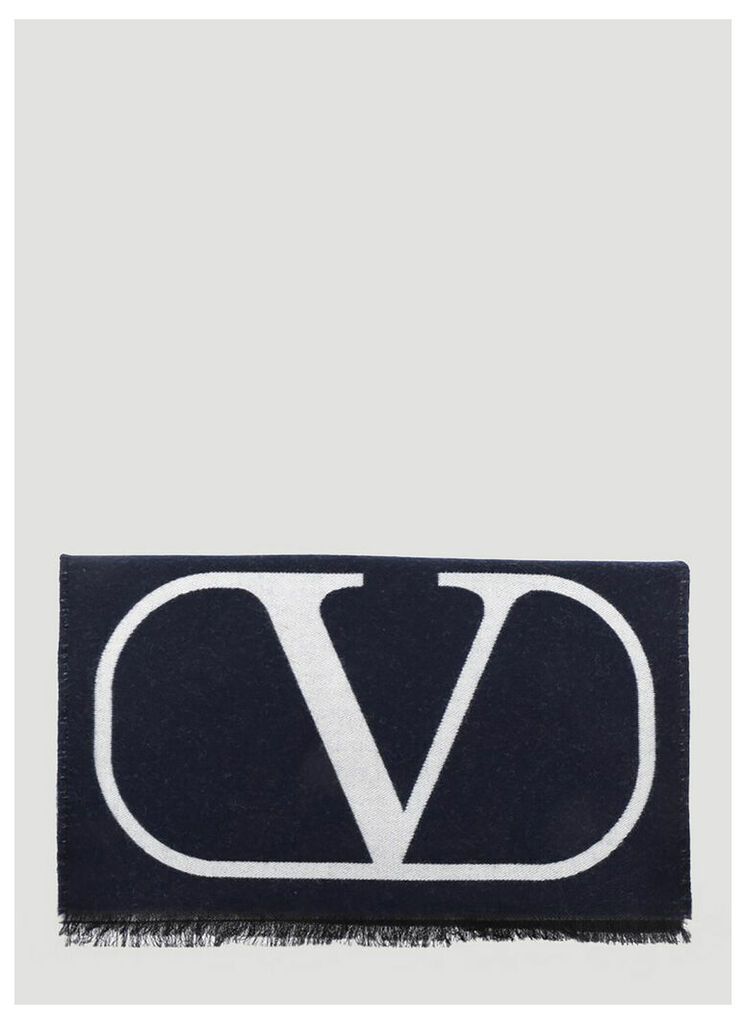 Valentino Wool Scarf in Blue size One Size