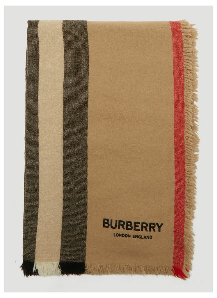 Burberry Icon Stripe Scarf in Beige size One Size