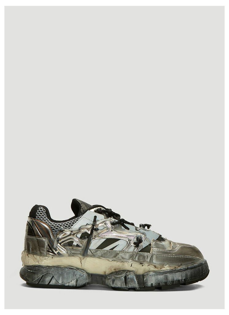 Maison Margiela Fusion Sneakers in Black and Silver size EU - 45