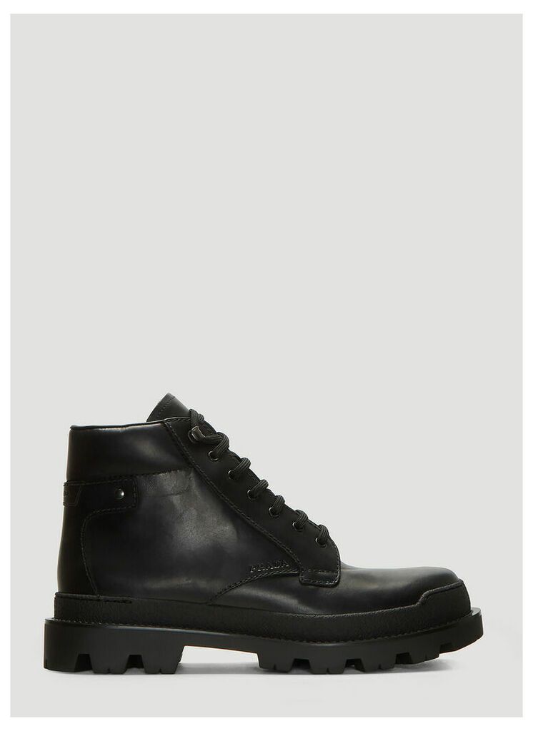 Prada Military Boots in Black size UK - 09
