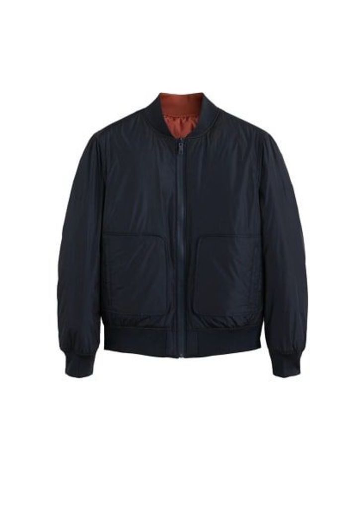Reversible quilted bomber jacket