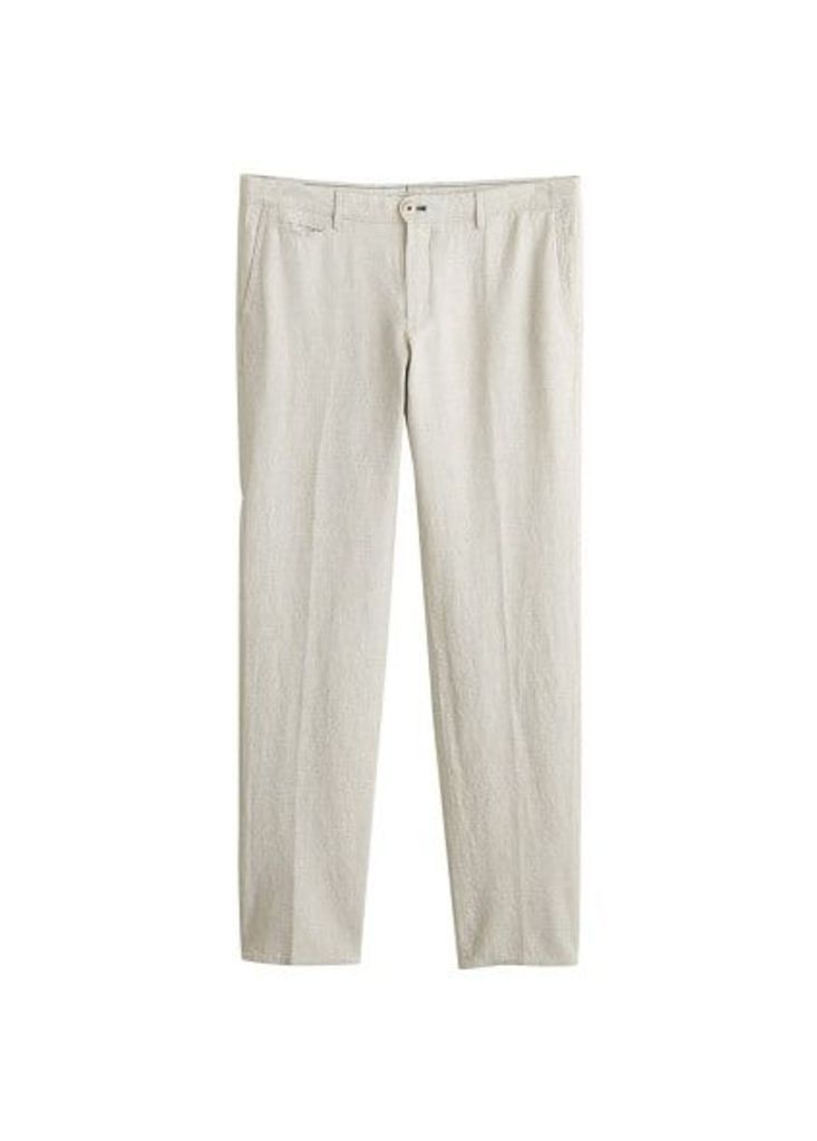 Slim-fit linen trousers