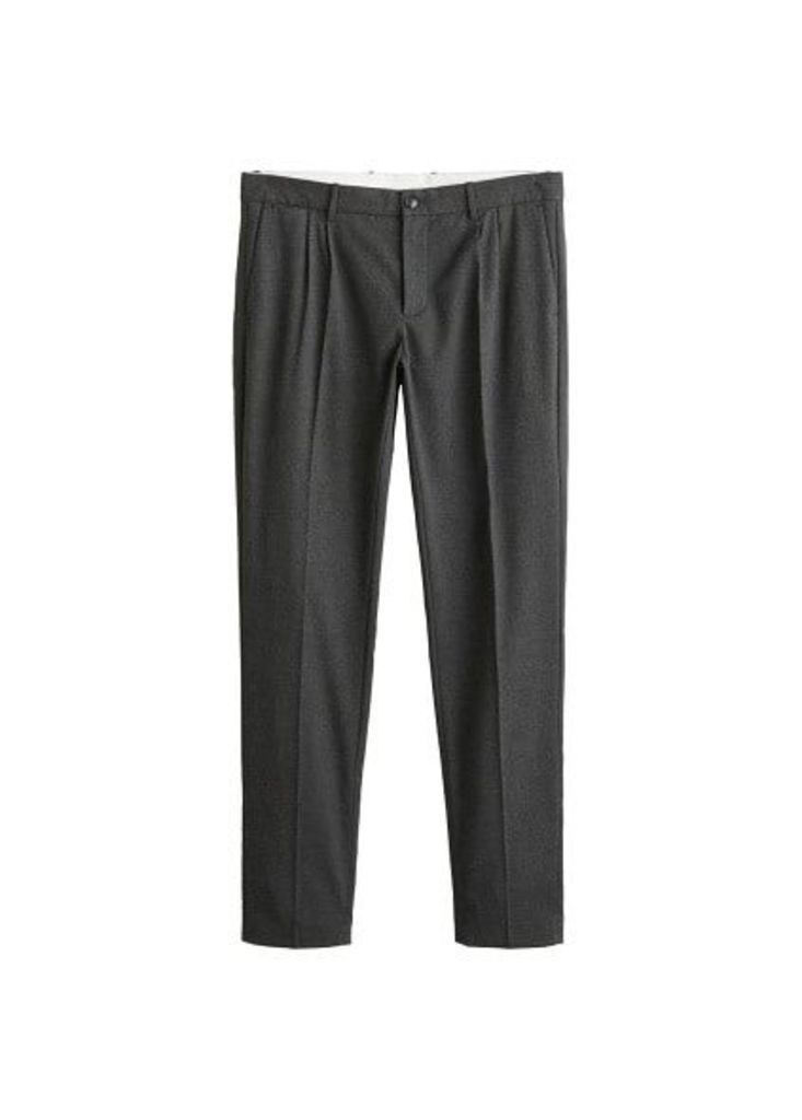 Regular-fit pleated chino trousers