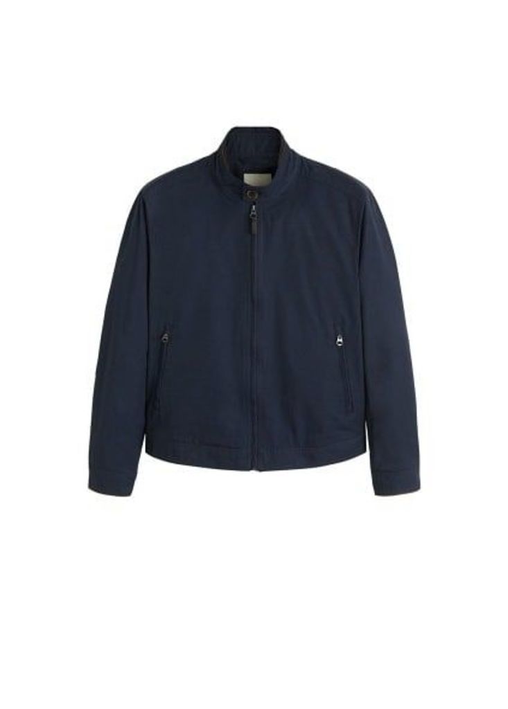 Elbow-patched cotton jacket
