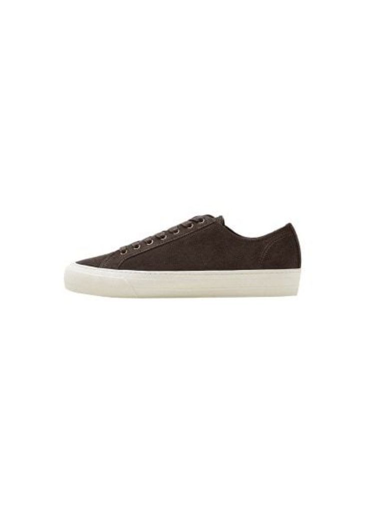 Lace-up suede sneakers