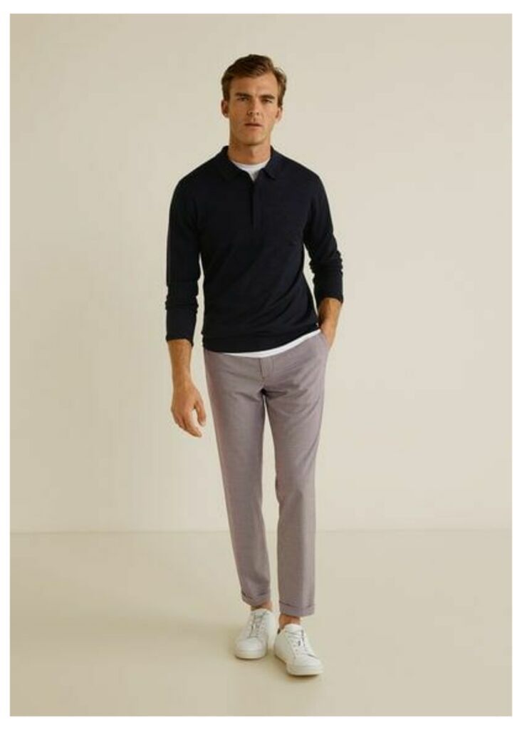 Slim fit gingham check trousers
